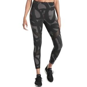 Athleta Tenacity 7/8 Tight Leggings PowerLift Brush Strokes High Rise Mesh XXS